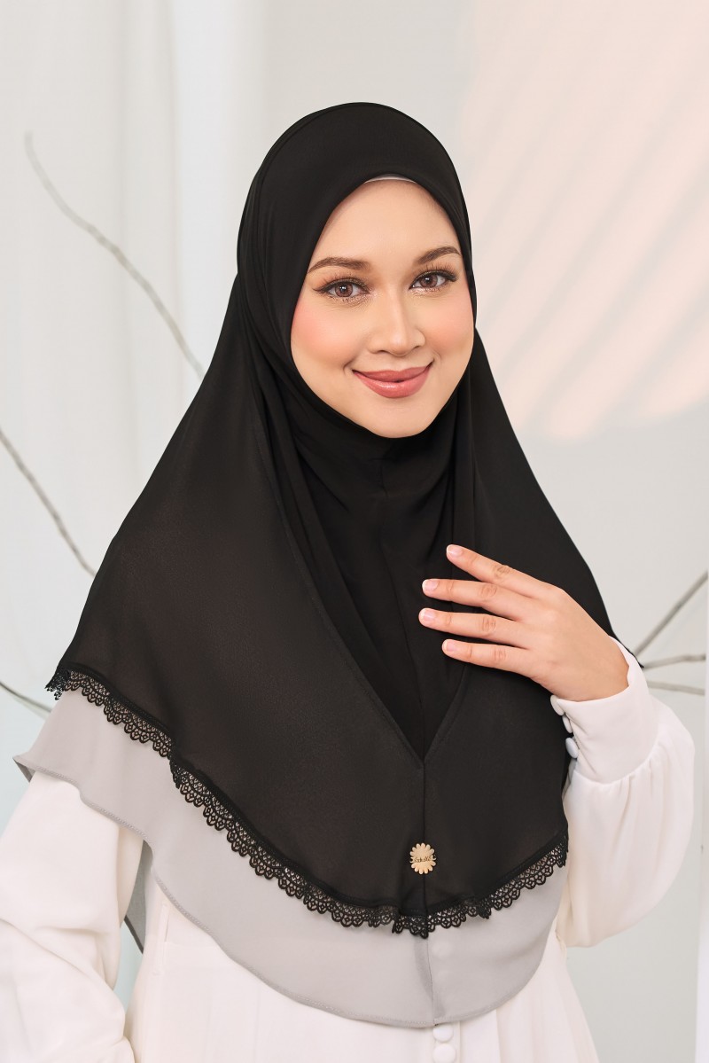 WARDA Tudung Sarung in Black